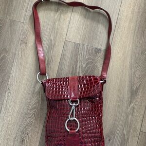 Trend crossbody bag purse Croc leather made in Italy